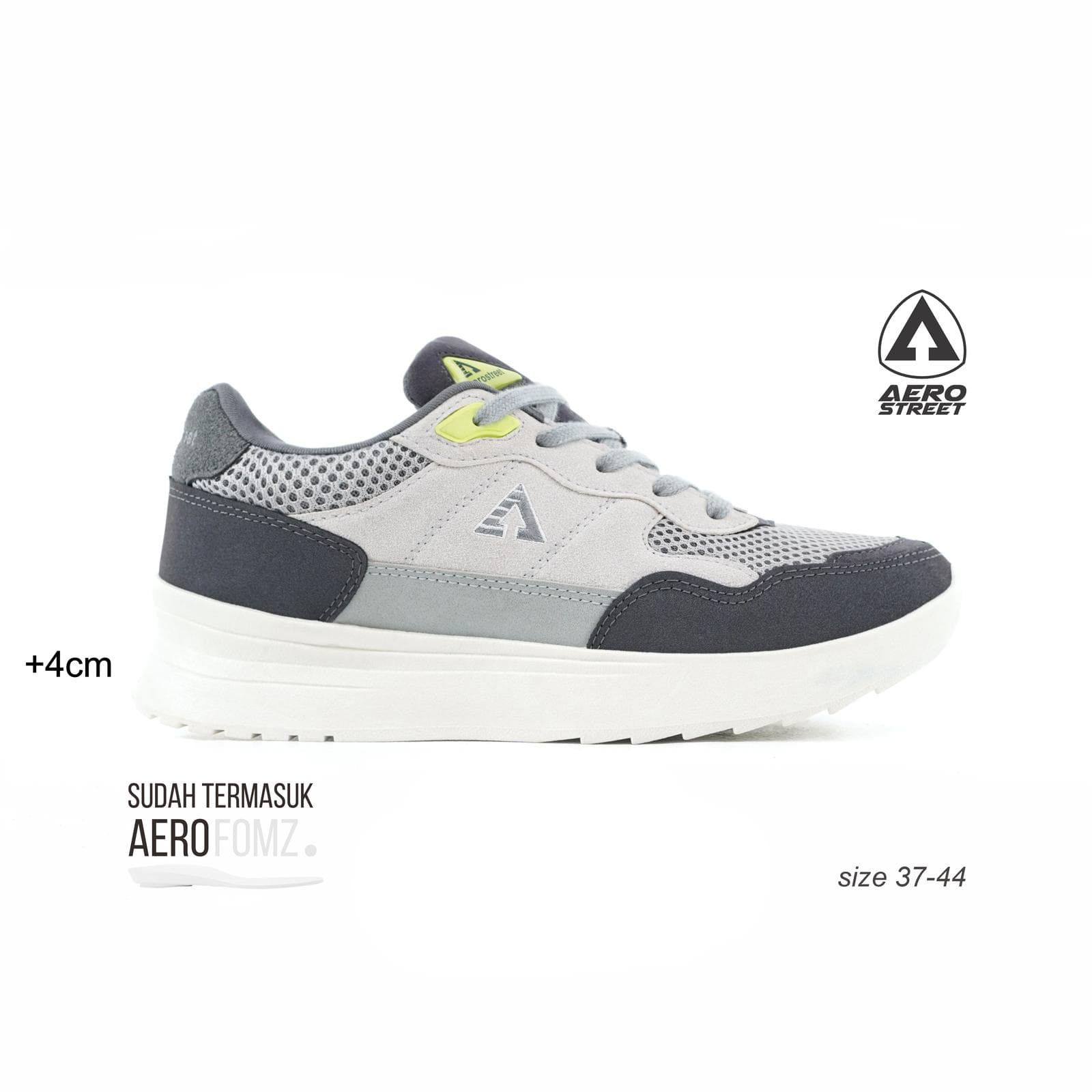 Aerostreet 37-44 Ortiz Natural Abu Abu - Sepatu Sneakers Sport