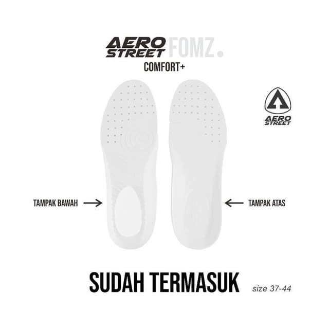Aerostreet 37-44 Ortiz Natural Abu Abu - Sepatu Sneakers Sport